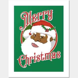 Black Santa Claus Posters and Art